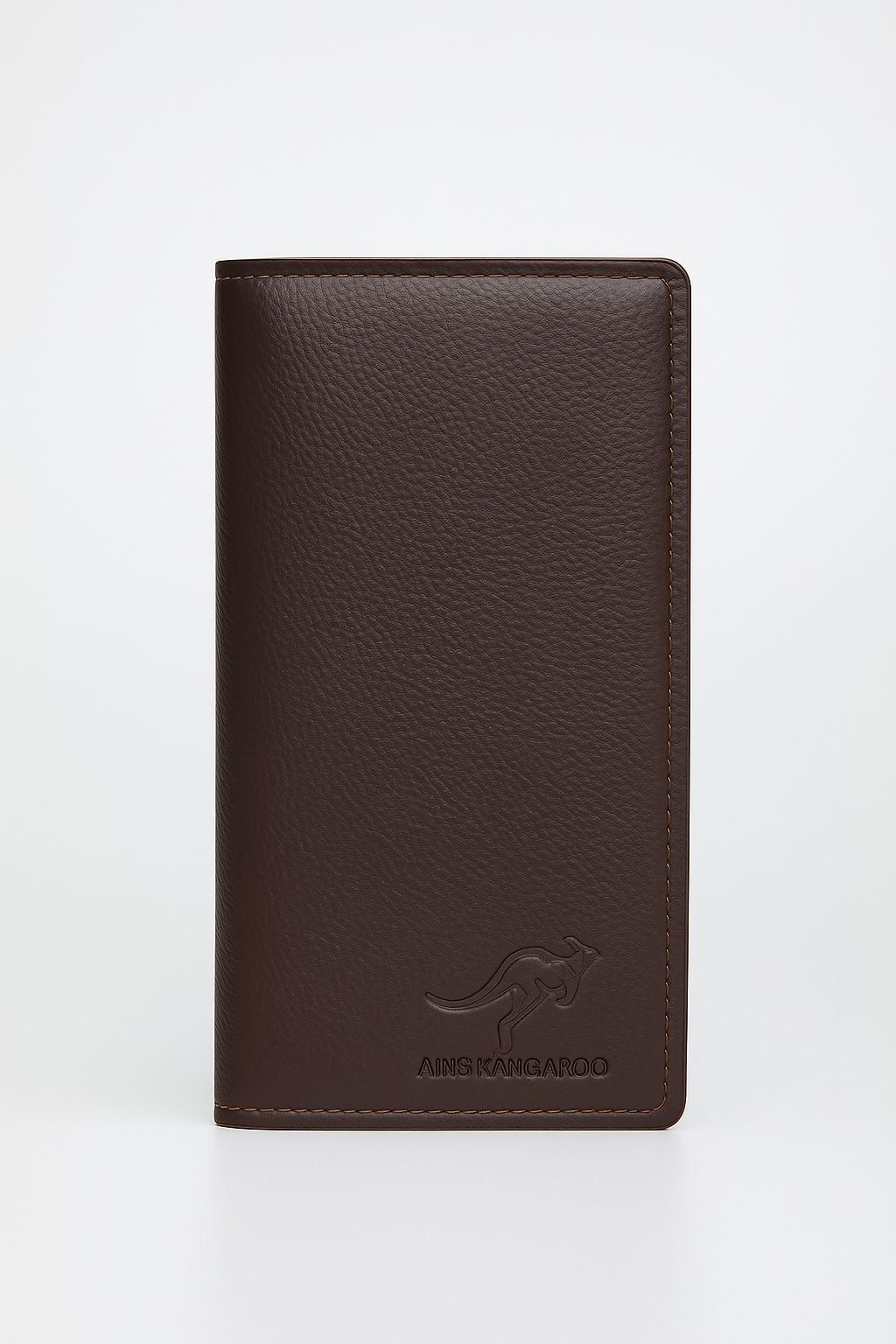 Men’s Premium Long Leather Wallet – Aik's Kangaroo Edition