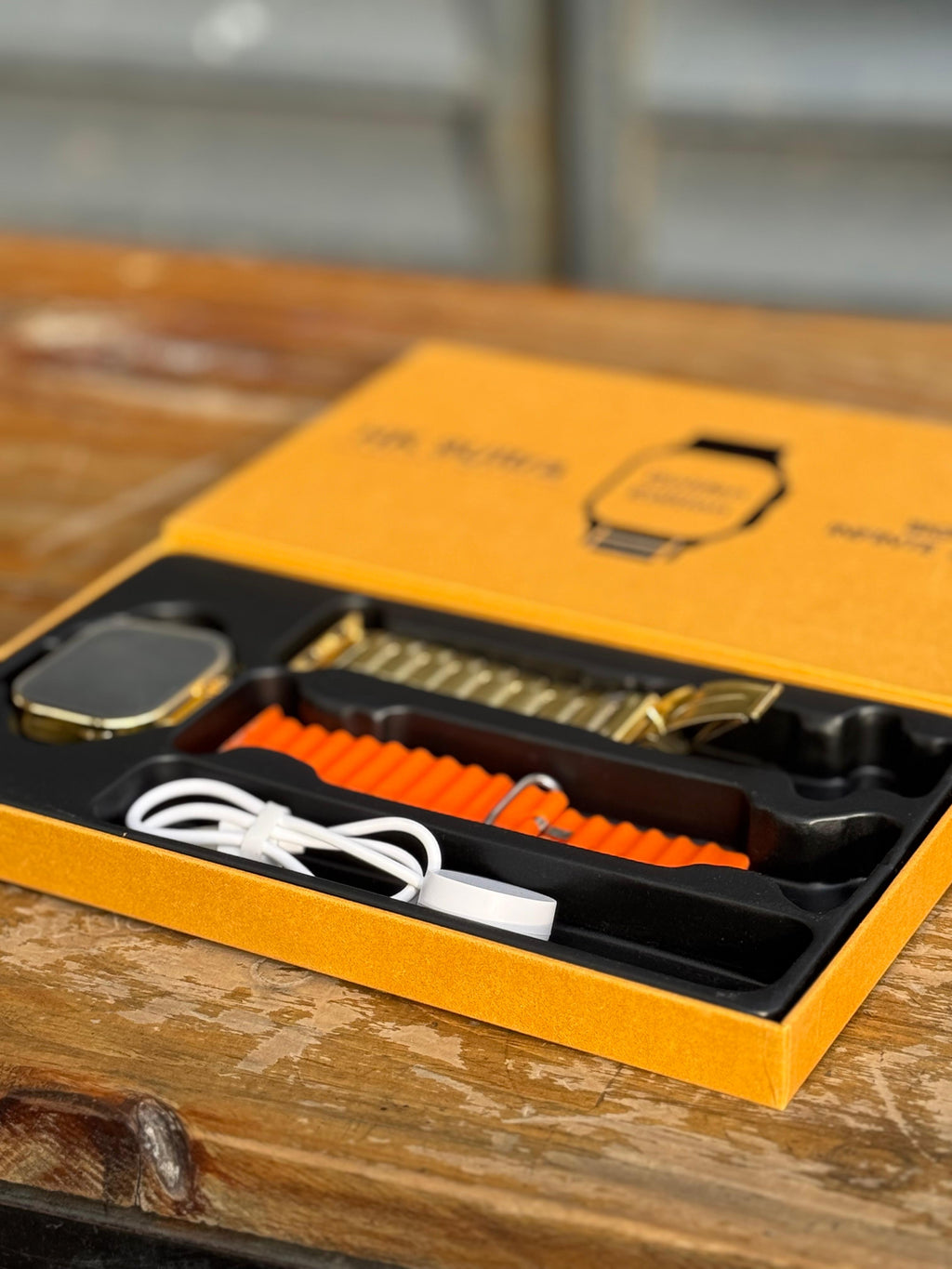HK 9 Ultra Smart Watch – Golden Edition | 2.2" Infinite Display