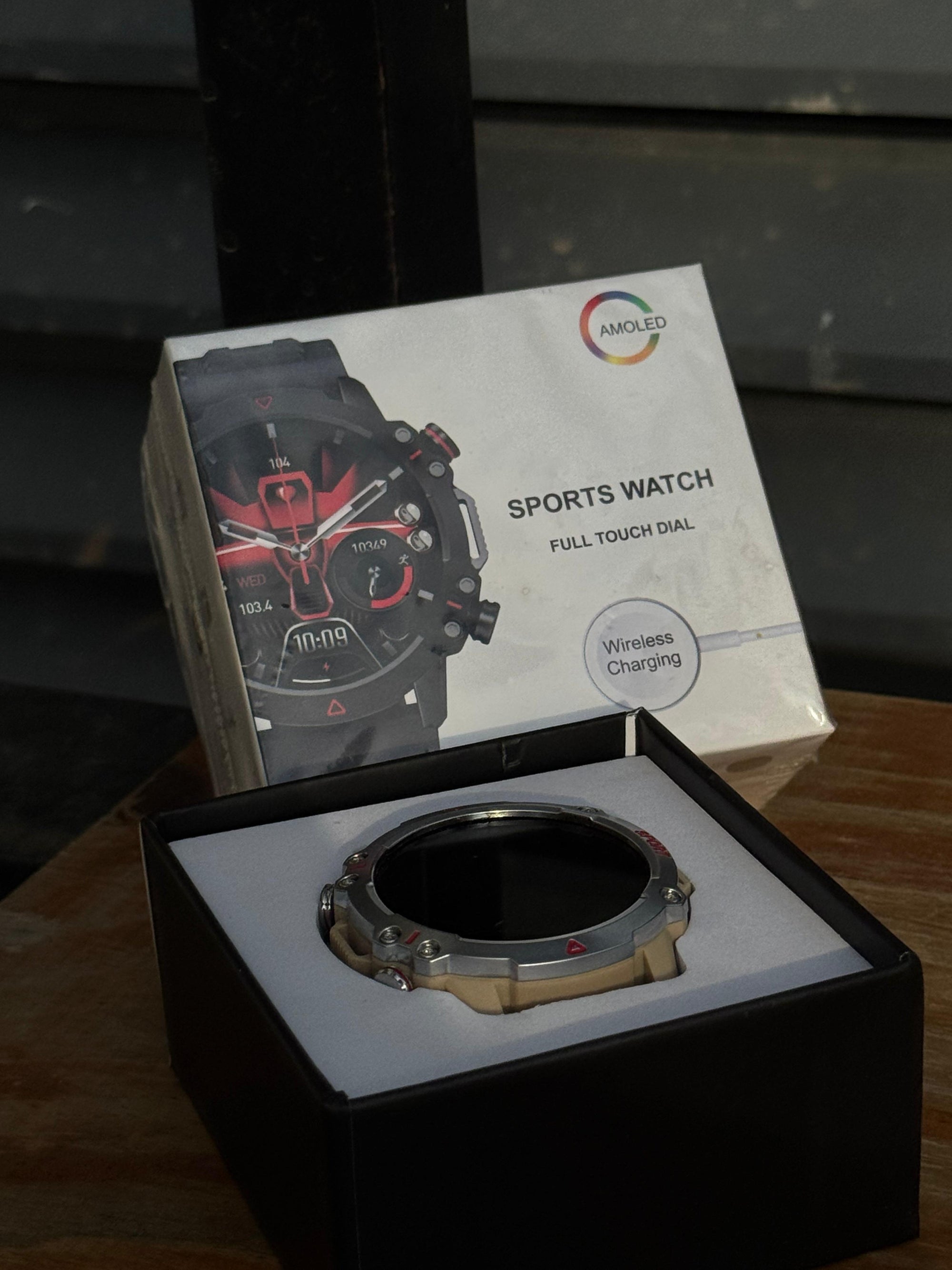 Rugged Sports Smartwatch – AMOLED Display | Full Touch Dial