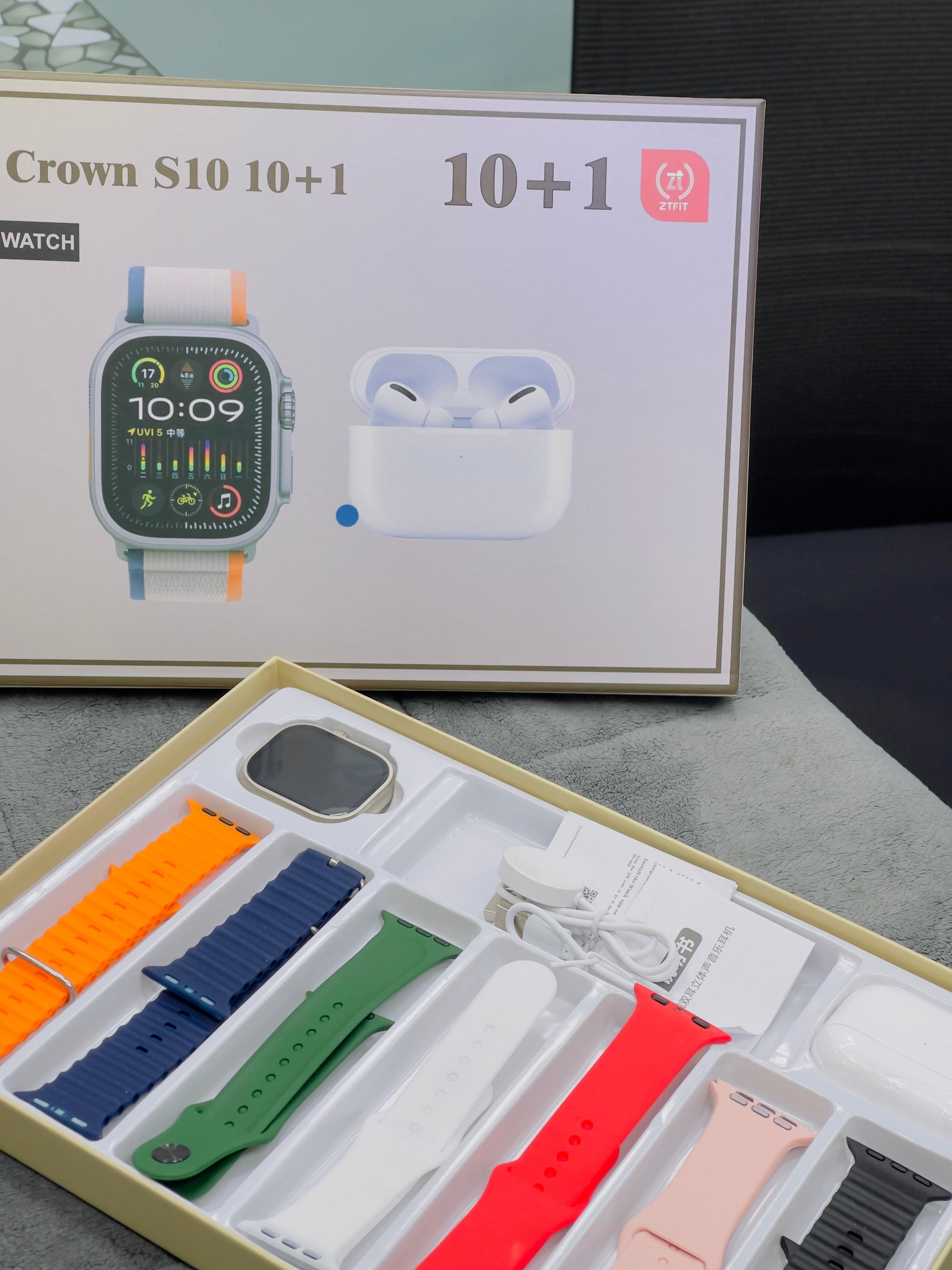 Crown S10 10+1 Smartwatch Combo – Multiband Edition