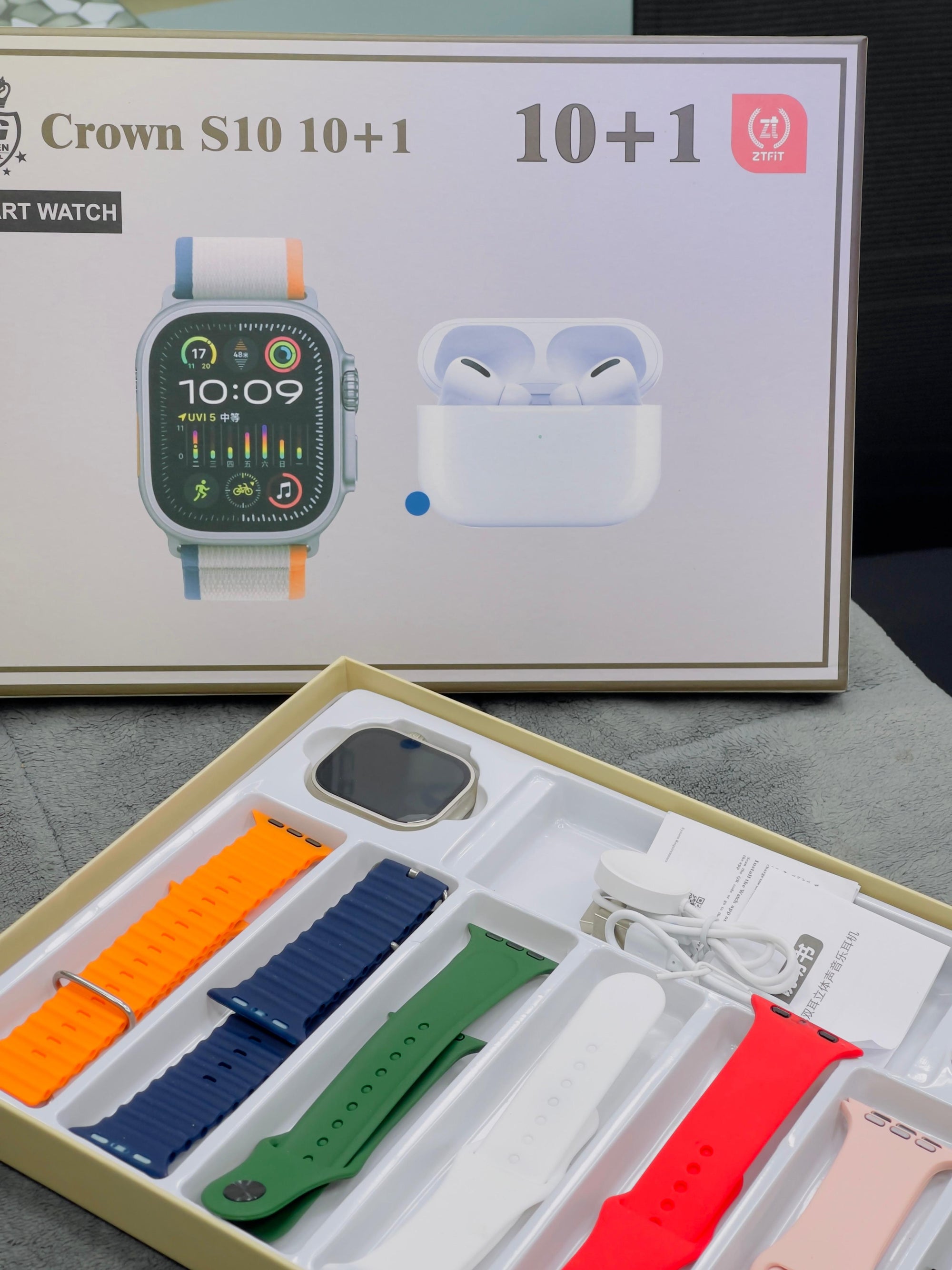 Crown S10 10+1 Smartwatch Combo – Multiband Edition