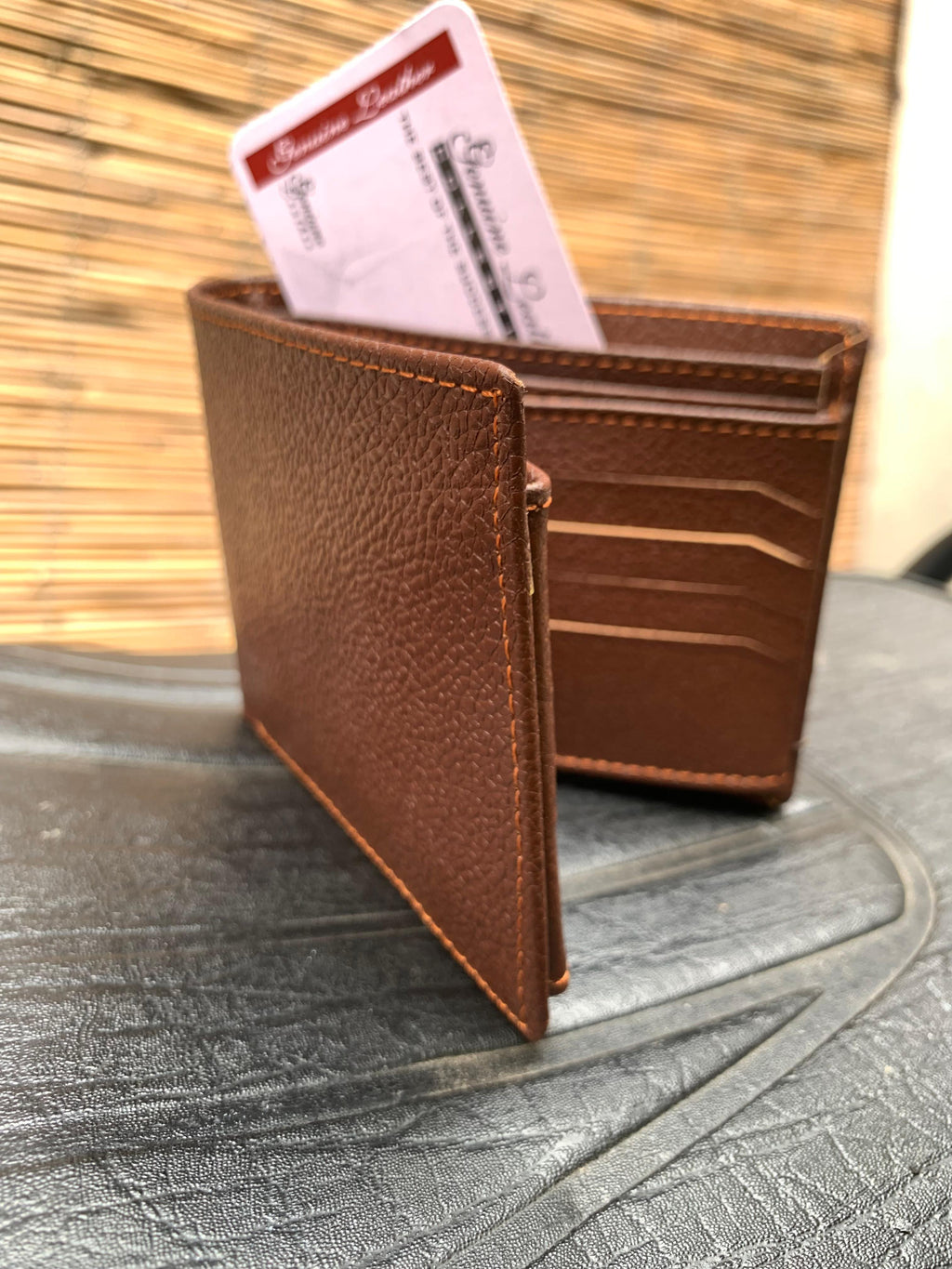 Classic Men's Genuine Leather Bifold Wallet – Sleek & Durable Design