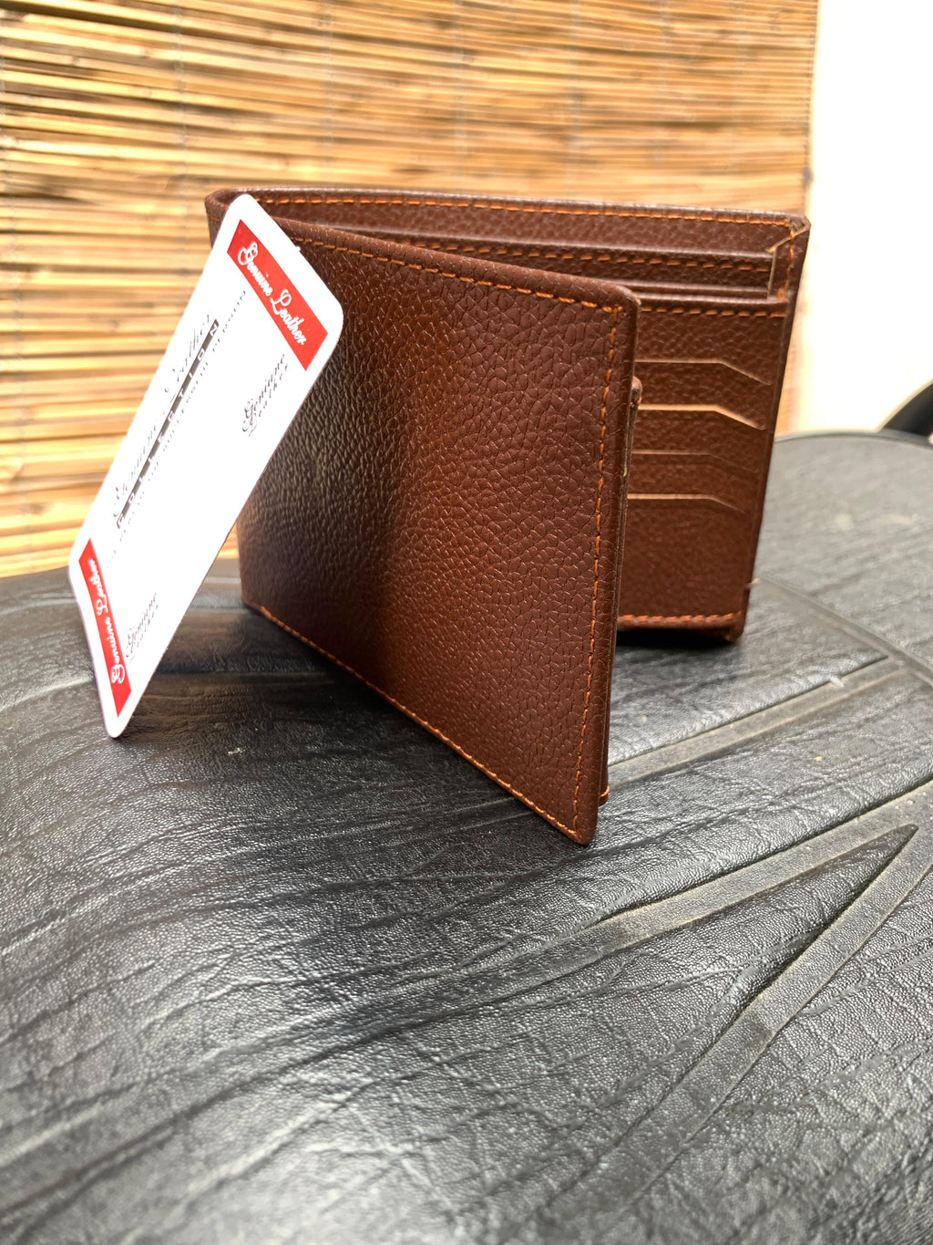 Classic Men's Genuine Leather Bifold Wallet – Sleek & Durable Design
