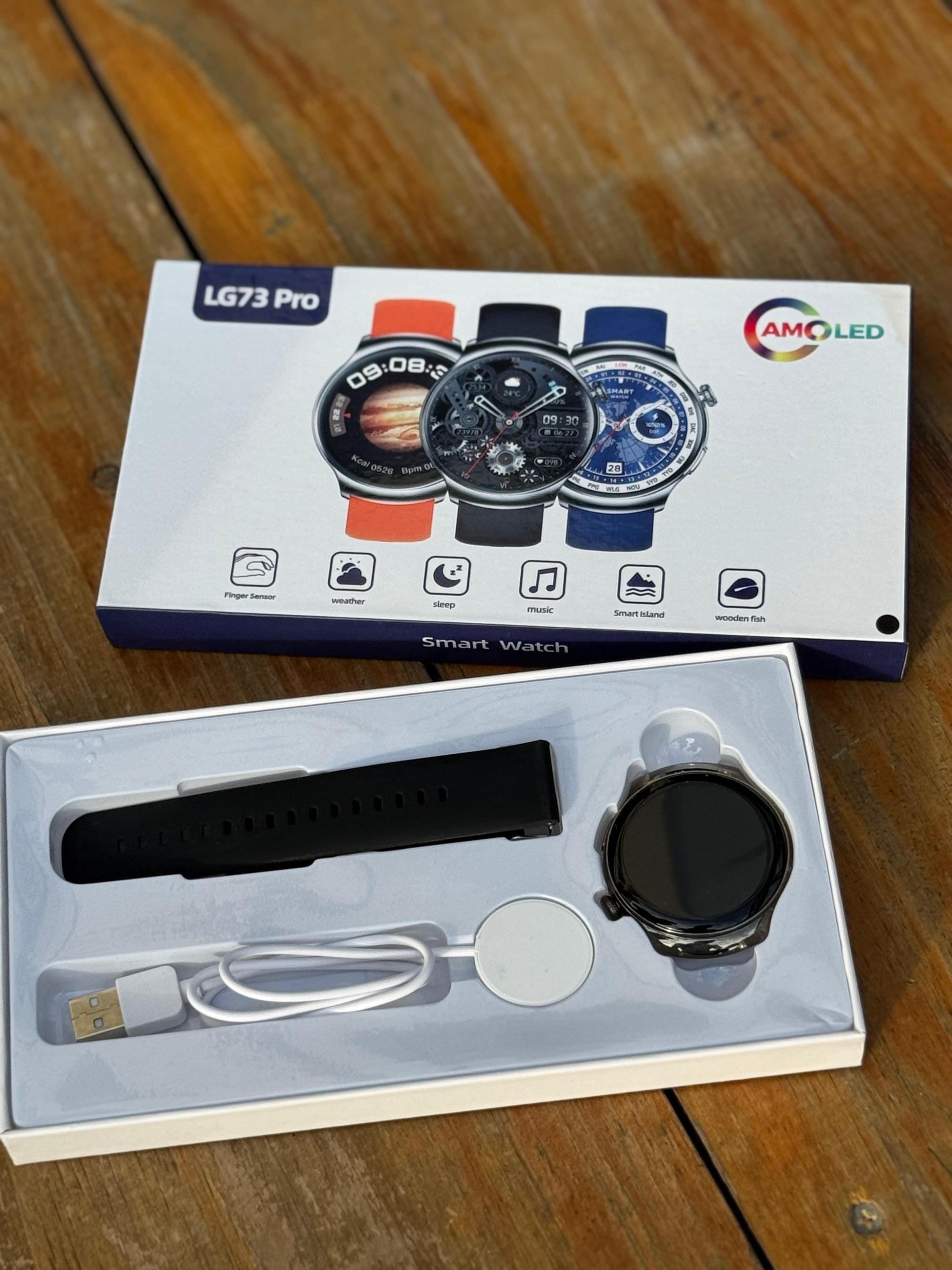LG73 Pro AMOLED Smartwatch – Fitness & Lifestyle Companion