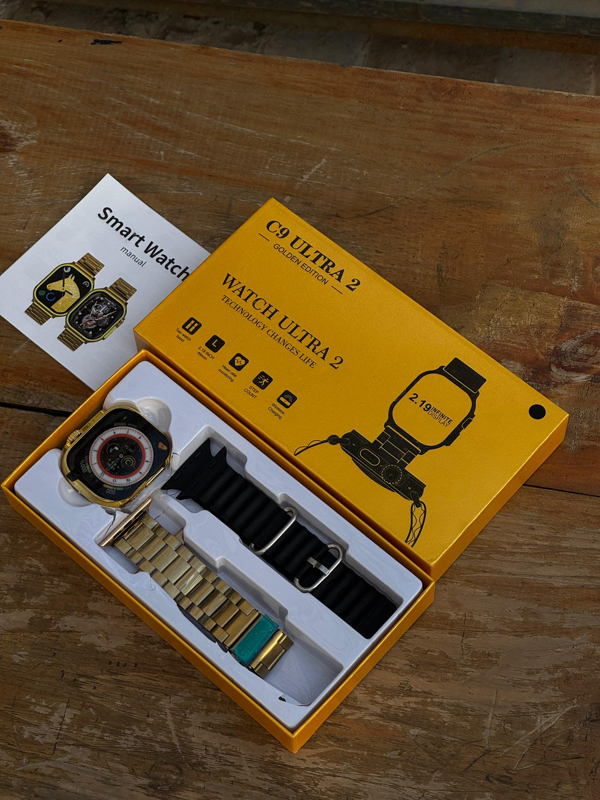 C9 Ultra 2 Smart Watch – Golden Edition