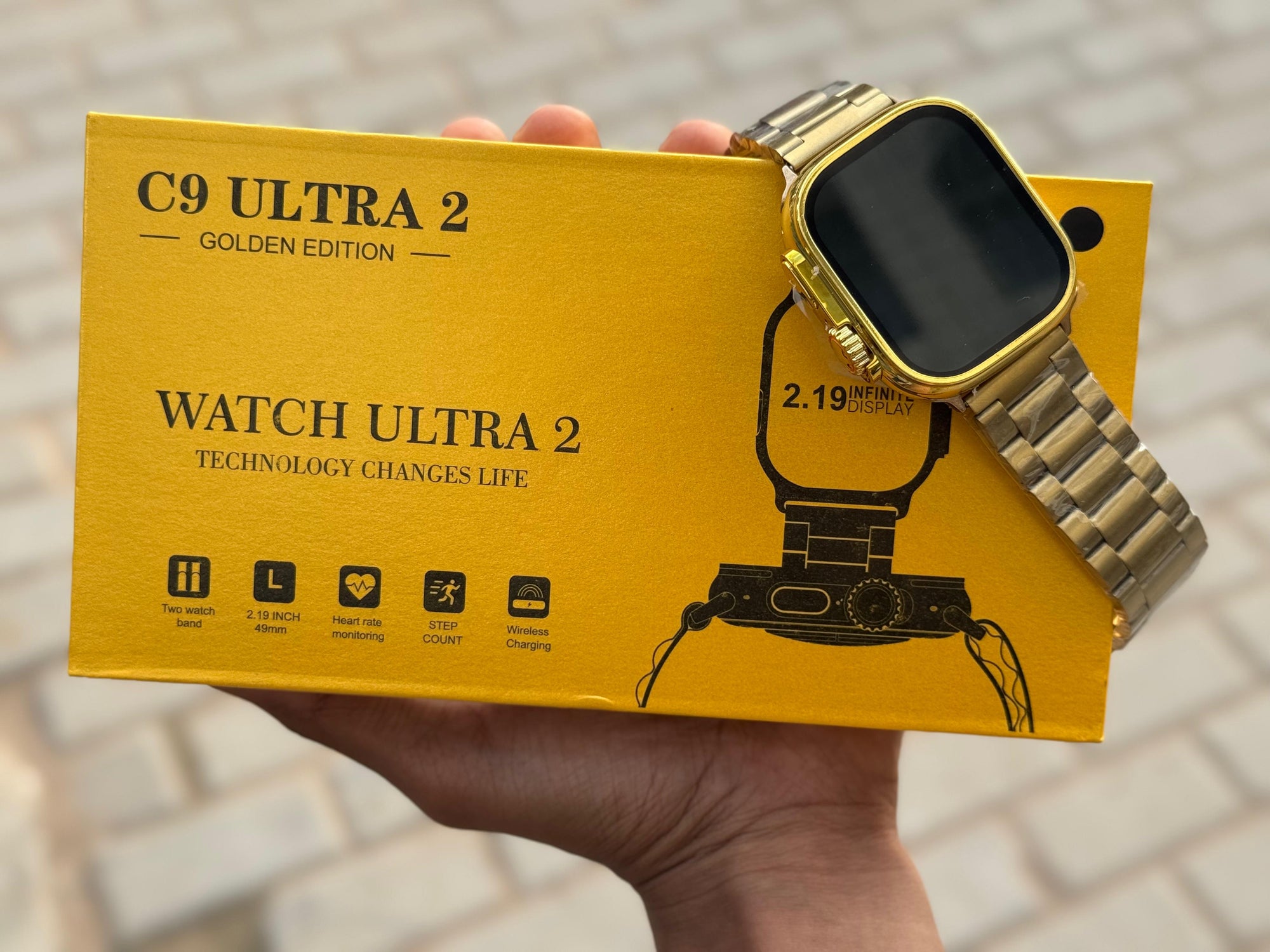 C9 Ultra 2 Smart Watch – Golden Edition