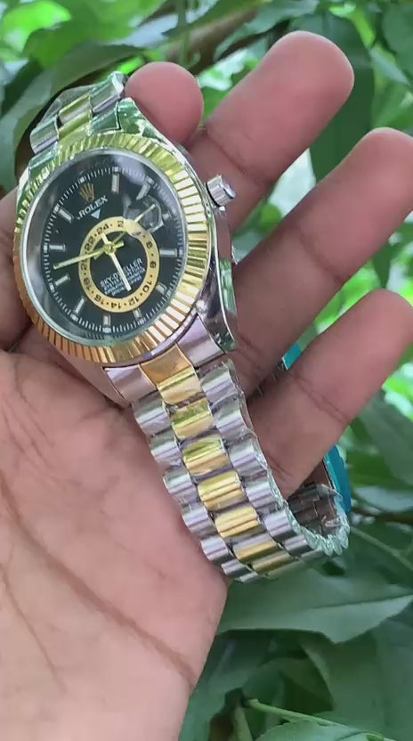 Rolex Sky-Dweller – Black Dial, Two-Tone Oystersteel & Yellow Gold