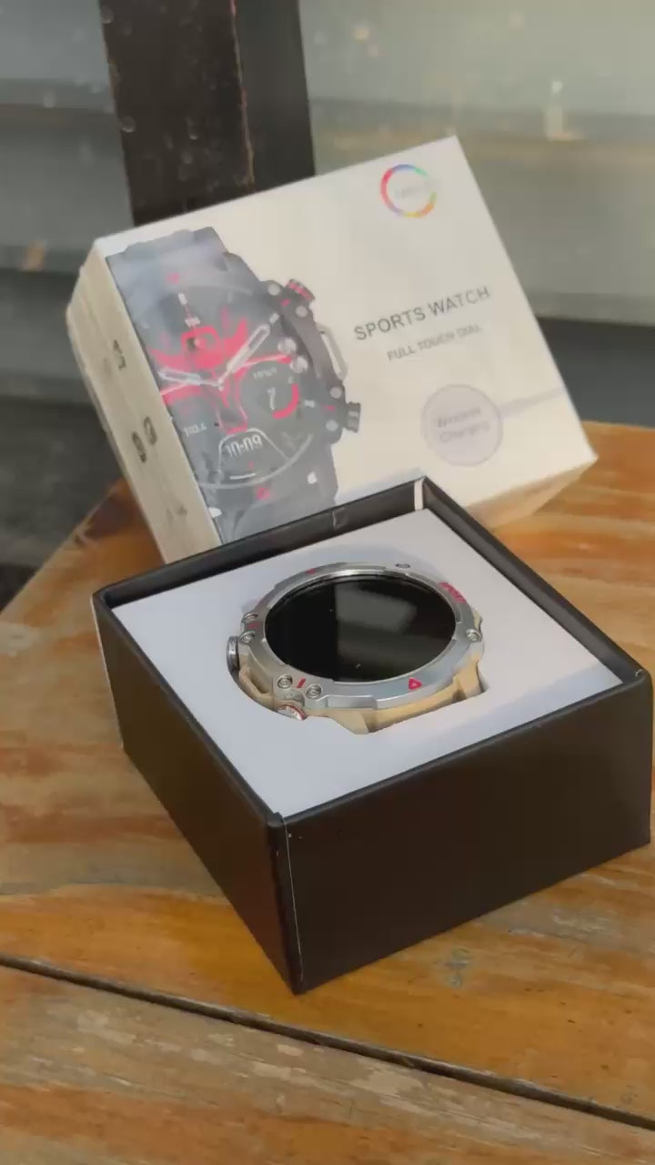 Rugged Sports Smartwatch – AMOLED Display | Full Touch Dial
